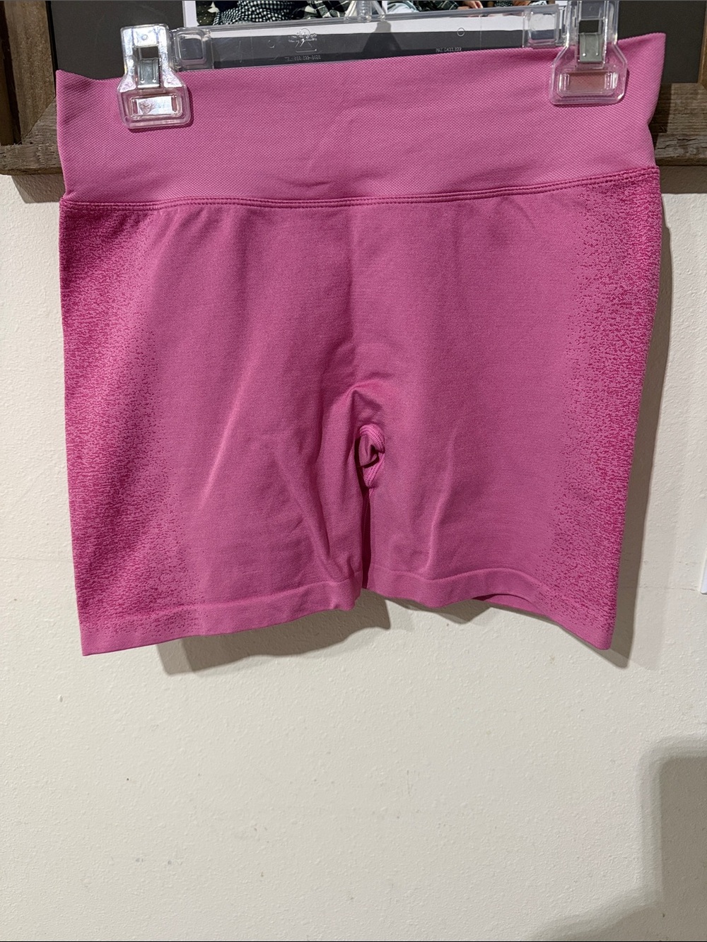 High-Rise Active Bike Scrunch Butt Shorts in Berry Pink